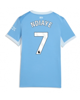 Manchester City Iliman Ndiaye #7 Maglia Gara Casa Repliche 2026-27 Donna Maniche Corte Manchester City Iliman Ndiaye #7 Maglia Gara Casa Repliche 2026-27 Donna Maniche Corte